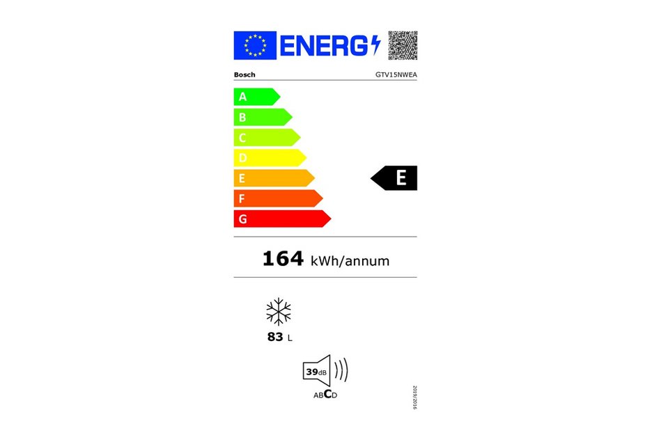 étiquette énergie congélateur GTV15NWEA