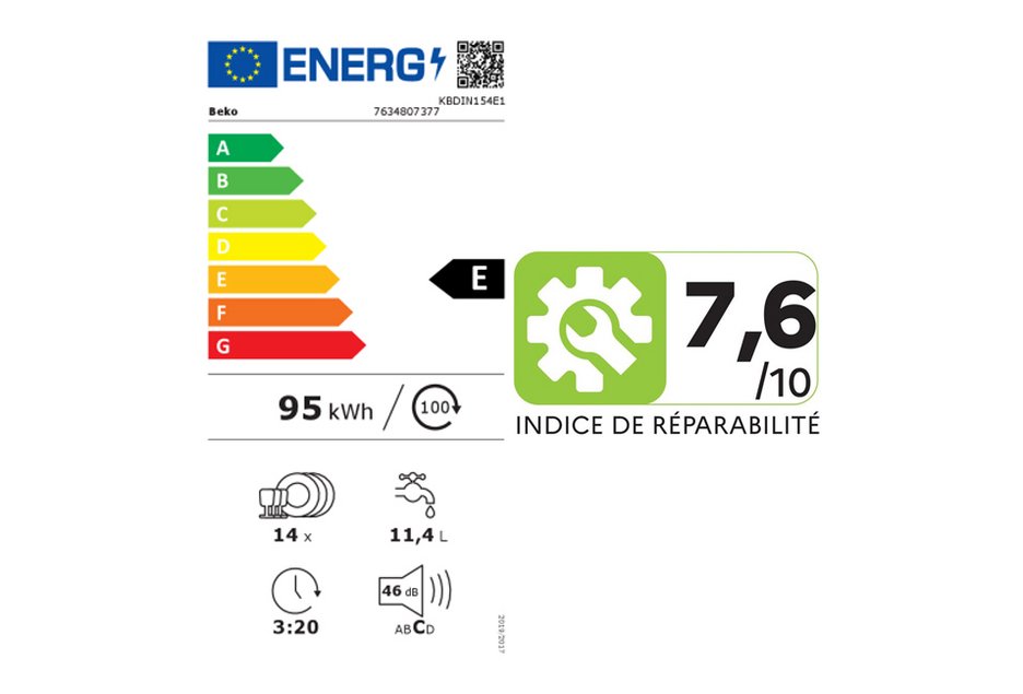 Lavevaisselle intégrable BEKO KBDIN154E1